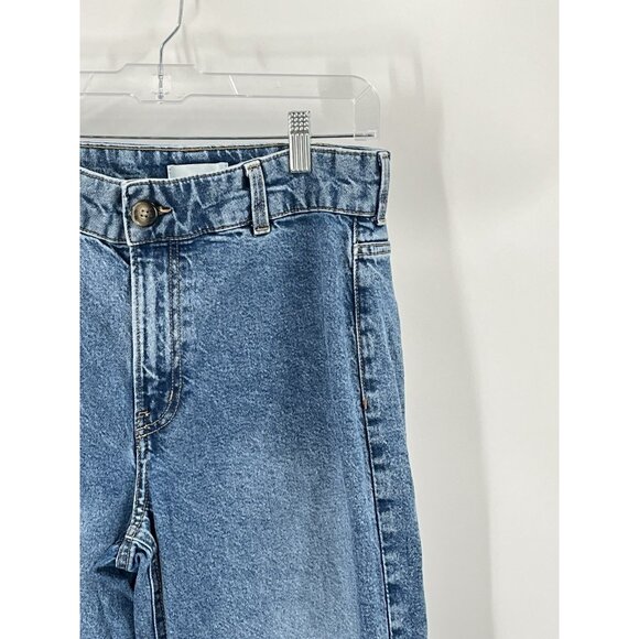 H&M Wide Leg Denim Jeans Sz 8 Relaxed 90s Style Oversized Casual - Picture 3 of 6